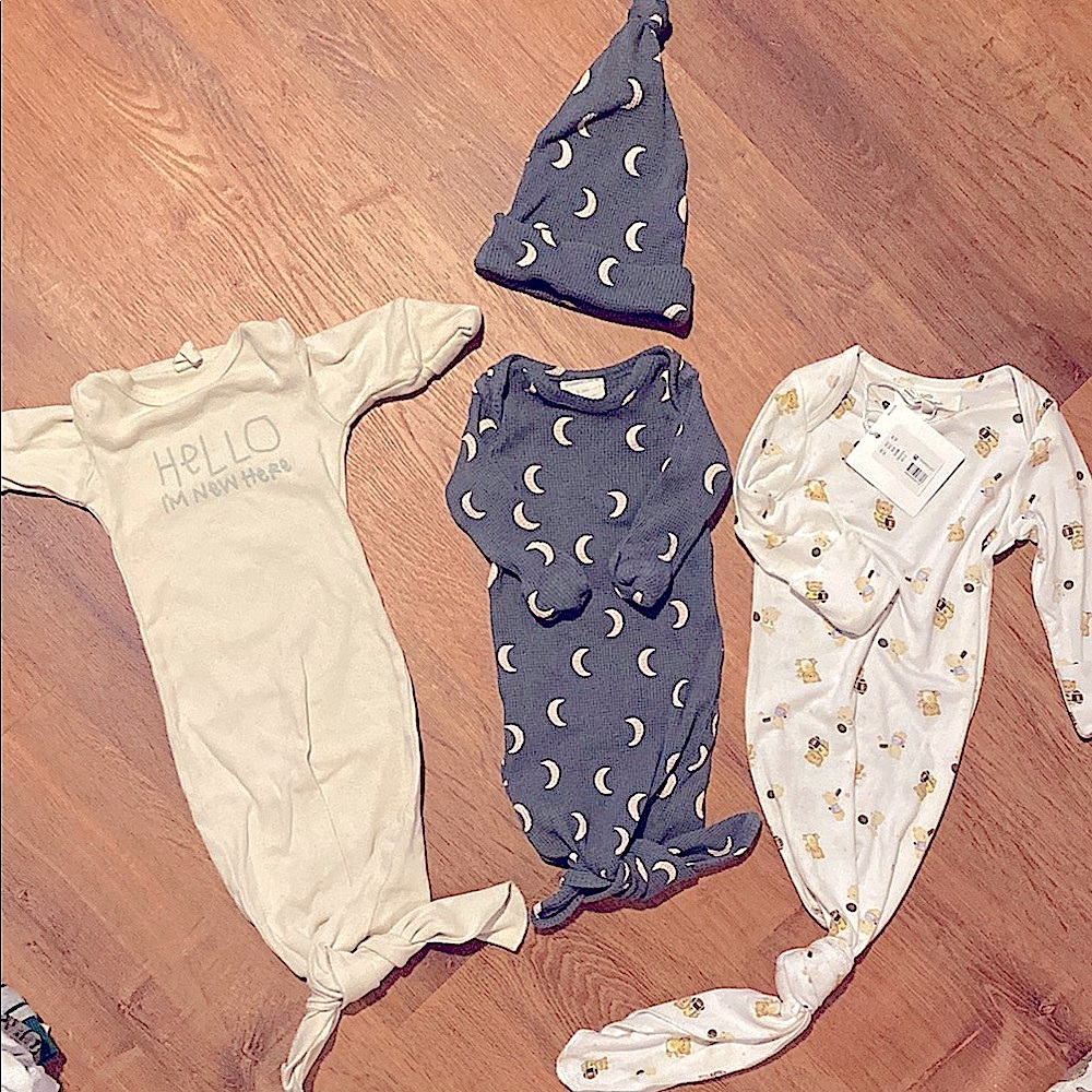 Baby Sleep Gowns and Hat Set